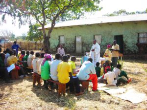 Church repair in Zambia